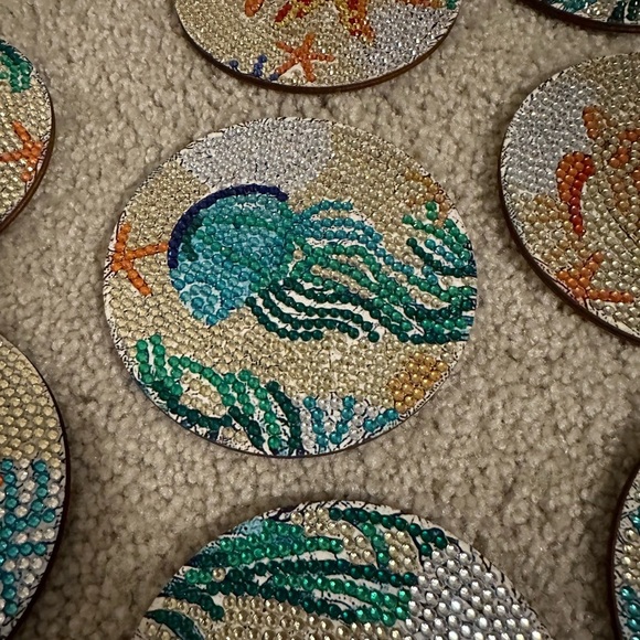 COMPLETED OCEAN DIAMOND Art coasters - Picture 5 of 9